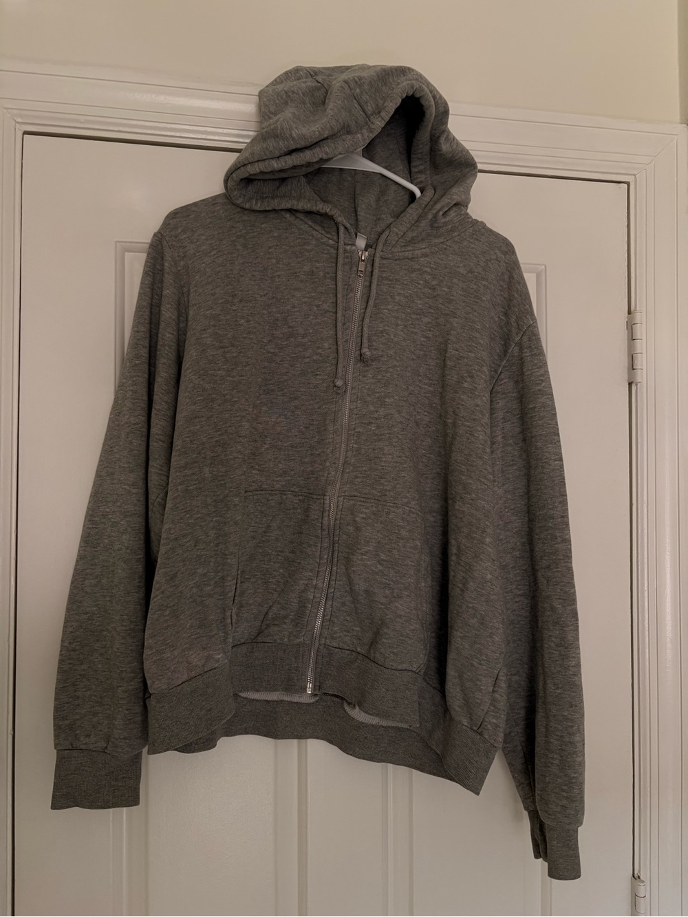 H&M Men's Gray Full-Zip Hoodie Sweatshirt